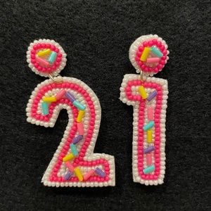 21st Birthday Earrings
